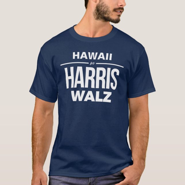 Hawaii für Harris Walz T-Shirt (Vorderseite)