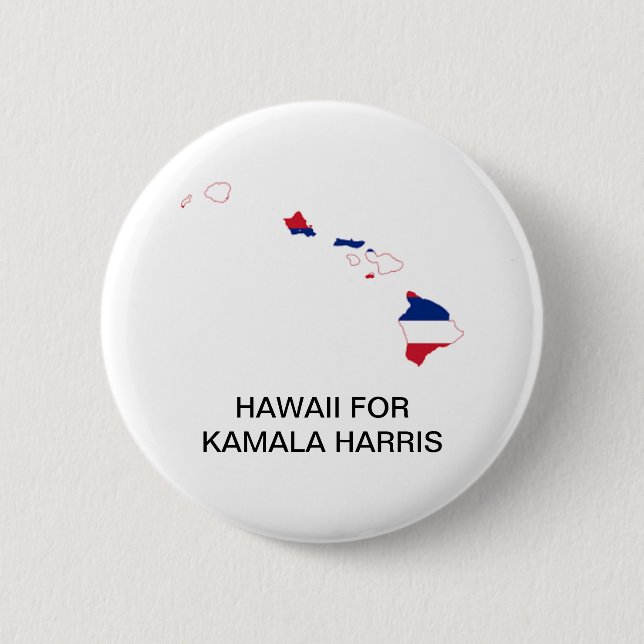 HAWAII für Kamala Harris 2024 Button (Vorderseite)
