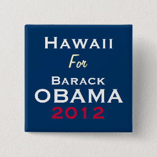 HAWAII für Kampagnen-Knopf OBAMA 2012 Button