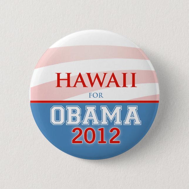 HAWAII für Obama 2012 Button (Vorderseite)
