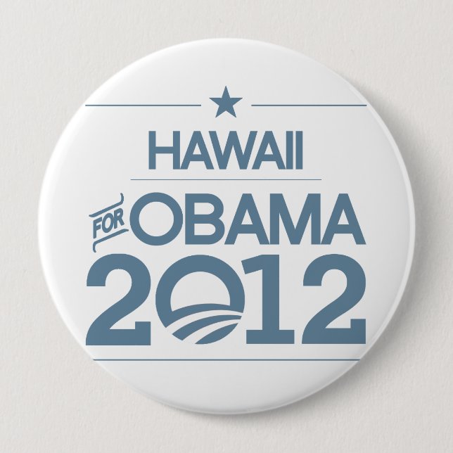 HAWAII FÜR OBAMA 2012.png Button (Vorderseite)