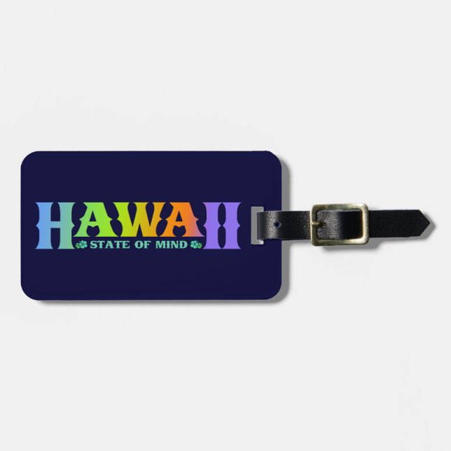 Hawaii-Gepäckanhänger - bunter Kofferumbau Gepäckanhänger (Vorderseite horizontal)