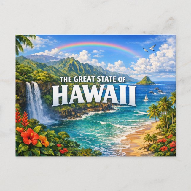 Hawaii Grüße von der Postkarte  (Vorderseite)