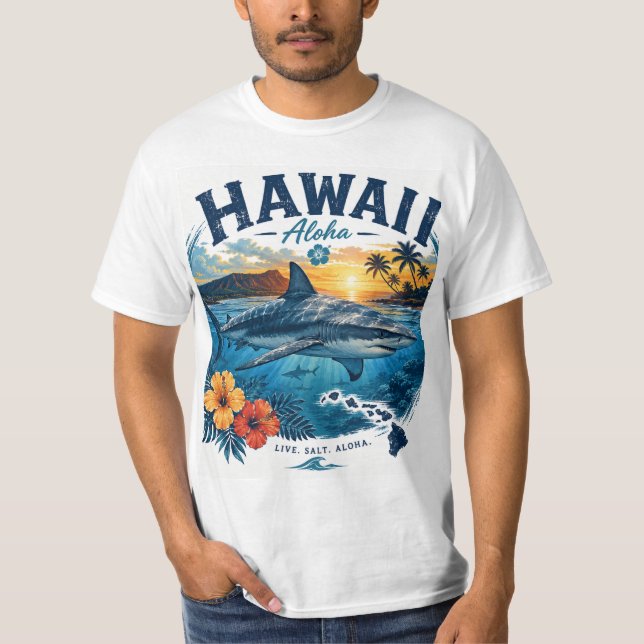 Hawaii-Haie T-Shirt (Vorderseite)