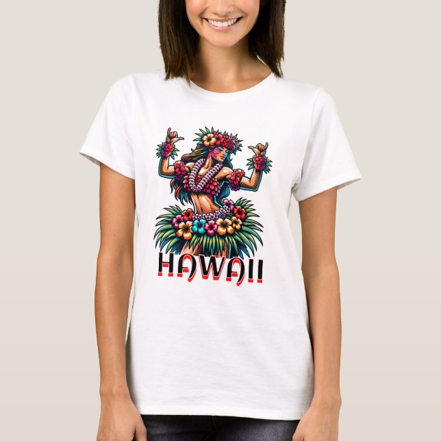 Hawaii | Hawaiian Hula Dancer T-Shirt (Vorderseite)