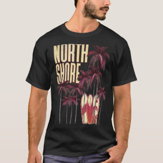 Hawaii Hawaiian Island North Shore Surfboard Vinta T-Shirt