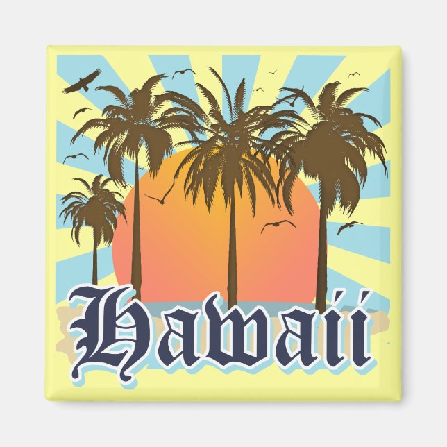 Hawaii Hawaiian Islands Sourvenir Magnet (Vorne)