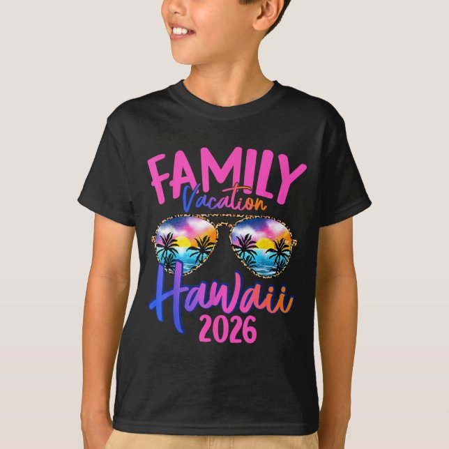 Hawaii Hawaiian Vacation 2026 Souvenir Matching Fa T-Shirt (Vorderseite)