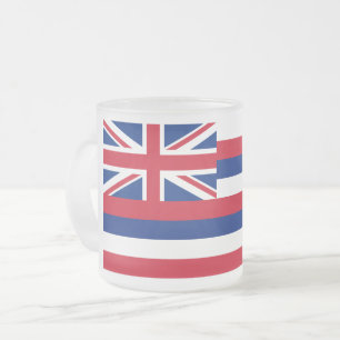 Hawaii, hawaiianische Aloha-Paradies-Staatsflagge Mattglastasse