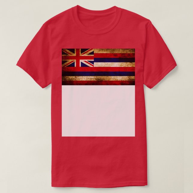 Hawaii Hawaiianische Flagge Vintag rustikal T-Shirt (Design vorne)