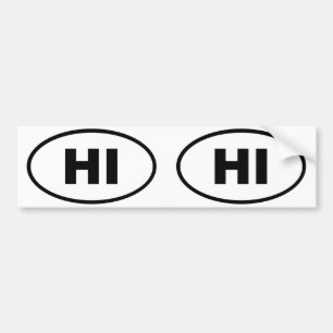 Hawaii HI oval Autoaufkleber