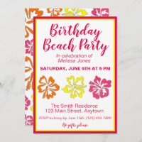 Hawaii Hibiskus Blume Birthday Beach Party Luau