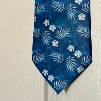 Hawaii Hibiskus Blume Tropical Palm Leaf Krawatte