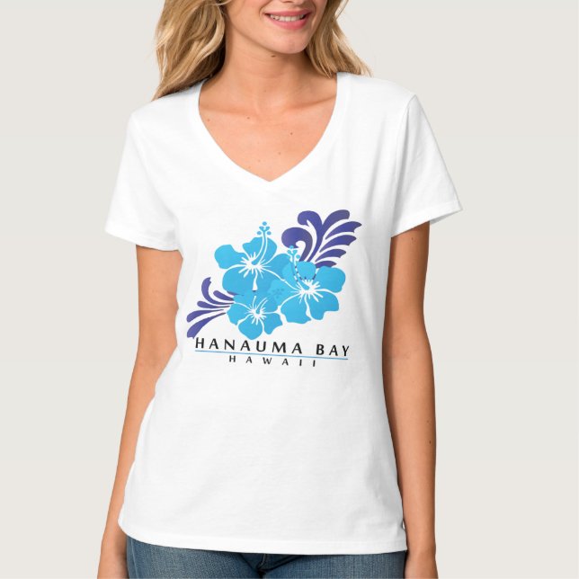Hawaii-Hibiskus-Blumen T-Shirt (Vorderseite)