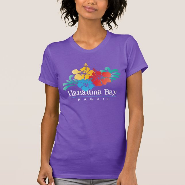 Hawaii-Hibiskus-Blumen T-Shirt (Vorderseite)