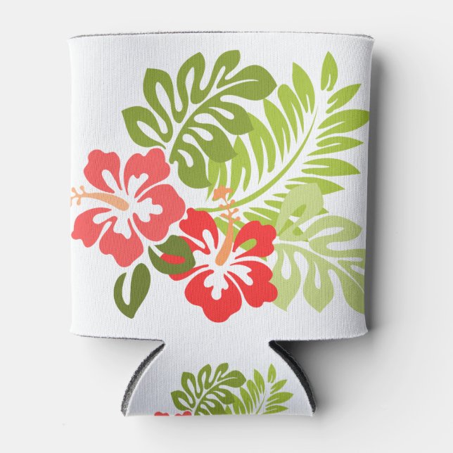 Hawaii Hibiskus Flora Blume Blüten Dosenkühler (Vorderseite)
