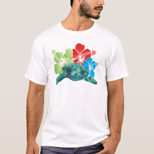 Hawaii-Hibiskus-Schildkröte T-Shirt