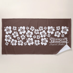 Hawaii Hibiskus Tropical Summer Beach Vacation Strandtuch