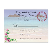 Hawaii Hochzeit in Urlaubsort UAWG Postkarte