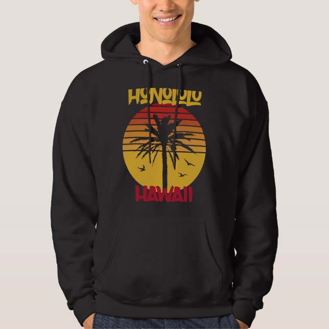 Hawaii Honolulu Palmen Hoodie (Vorderseite)