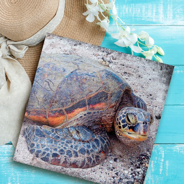 Hawaii Honu Sea Turtle Foto Stilvoll farbenfroh Puzzle (Von Creator hochgeladen)