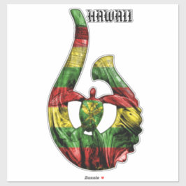 Hawaii Honu Tribal Hook Kanaka Maoli Aufkleber
