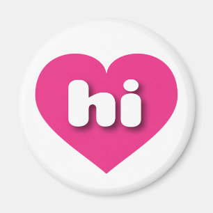 Hawaii Hot Pink heart - I Liebe hi Magnet