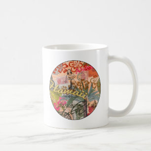Hawaii Hula Reise Blumen Vintage Tasse