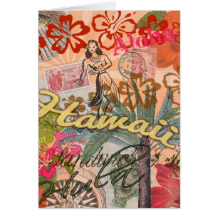 Hawaii Hula Travel Blume Vintag