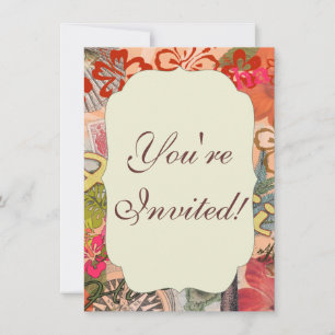 Hawaii Hula Travel Blume Vintag Einladung