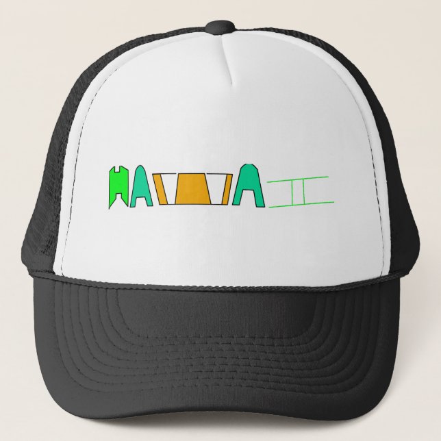 Hawaii-Hut Truckerkappe (Vorderseite)