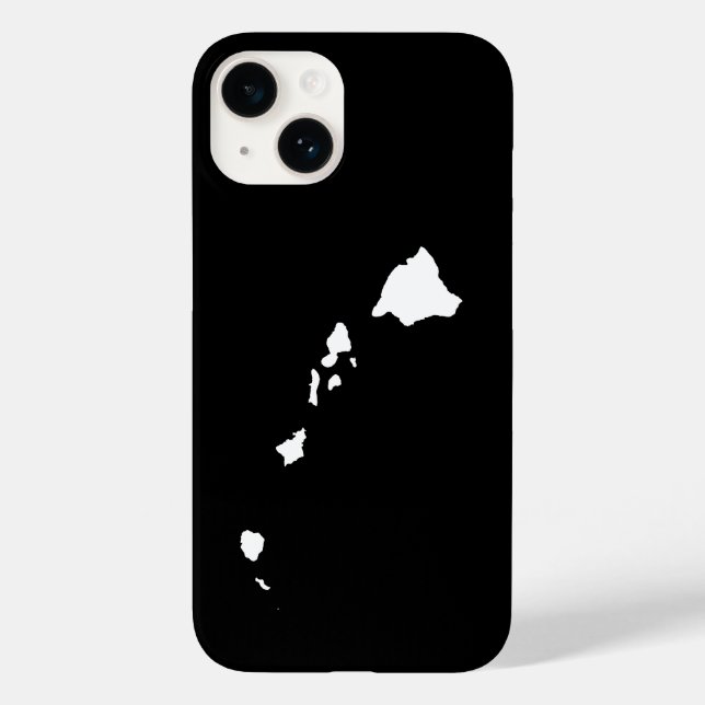 Hawaii in Weiß und Schwarz Case-Mate iPhone Hülle (Rückseite)
