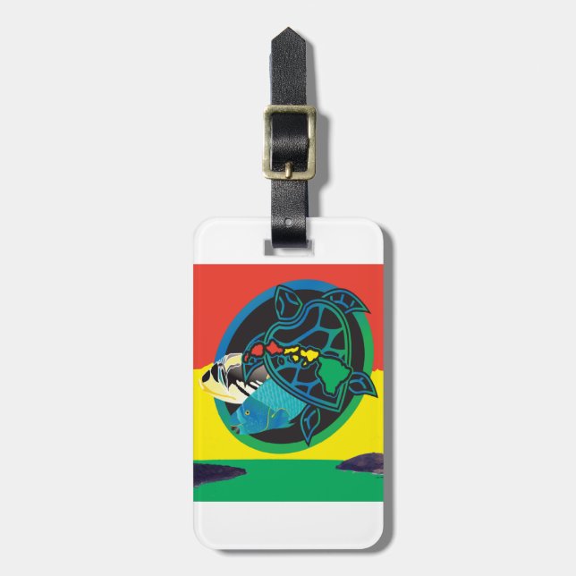 Hawaii-Inseln Gepäckanhänger (Vorderseite vertikal)
