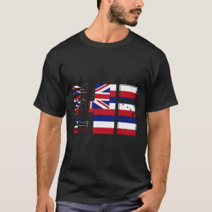 Hawaii-Inseln Hawaii Flag Map Hawaii Staat Vacati T-Shirt
