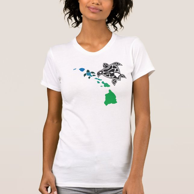 Hawaii-Inseln - Hawaii-Schildkröte T-Shirt (Vorderseite)