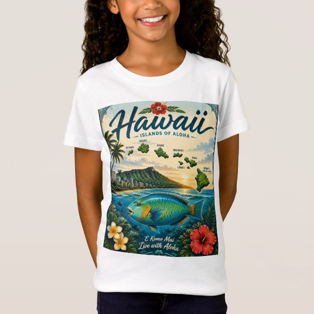Hawaii-Inseln T-Shirt (Vorderseite)