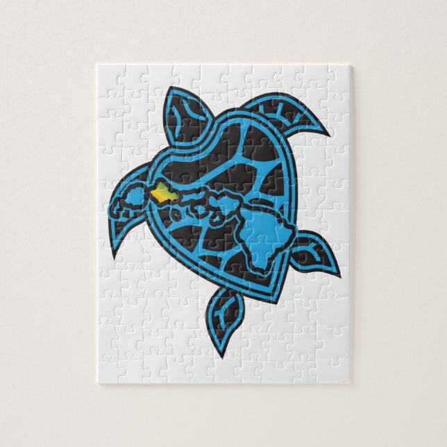 Hawaii-Inseln und Hawaii-Schildkröte Puzzle (Vertikal)