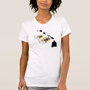 Hawaii-Inseln und Hawaii-Staats-Fische T-Shirt