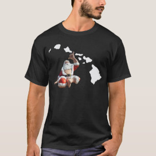 Hawaii-Inseln und Weihnachtsmann T-Shirt