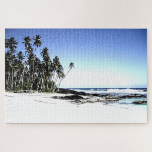 Hawaii Island Travel Beach Palmen Landschaftlich Puzzle