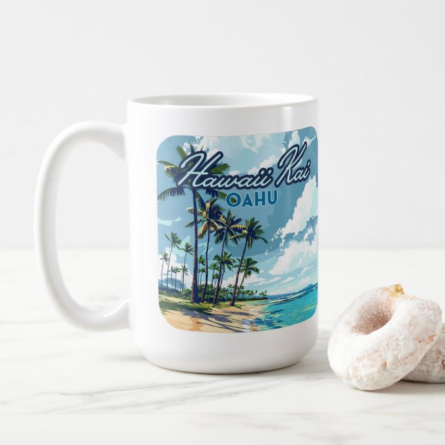 Hawaii Kai Honolulu Oahu Hawaii Retro Kaffeetasse (Mit Donut)