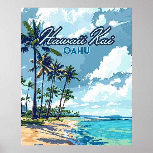 Hawaii Kai Honolulu Oahu Hawaii Retro Poster (Vorne)