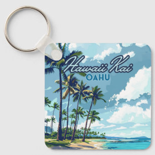 Hawaii Kai Honolulu Oahu Hawaii Retro Schlüsselanhänger