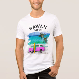 Hawaii Kamaʻaina Rosa Vintage Van Surfbrett Tri-Blend Shirt