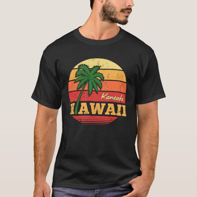 HAWAII Kaneohe Beautiful Vacation Retro Souvenir T-Shirt (Vorderseite)