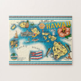 Hawaii Karte 11x14 Puzzle