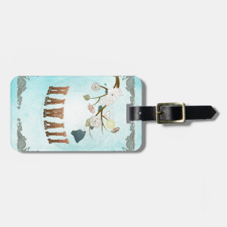 Hawaii-Karte mit reizenden Vögeln Gepäckanhänger