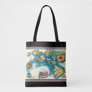Hawaii-Karte Swanky Schwarze Karte Schulter-Tasche