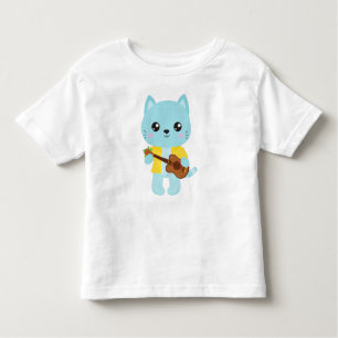 Hawaii Katze, Niedliche Katze, blaue Katze, Gitarr Kleinkind T-shirt