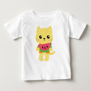 Hawaii Katze, Niedliche Katze, Gelbe Katze, Wasser Baby T-shirt